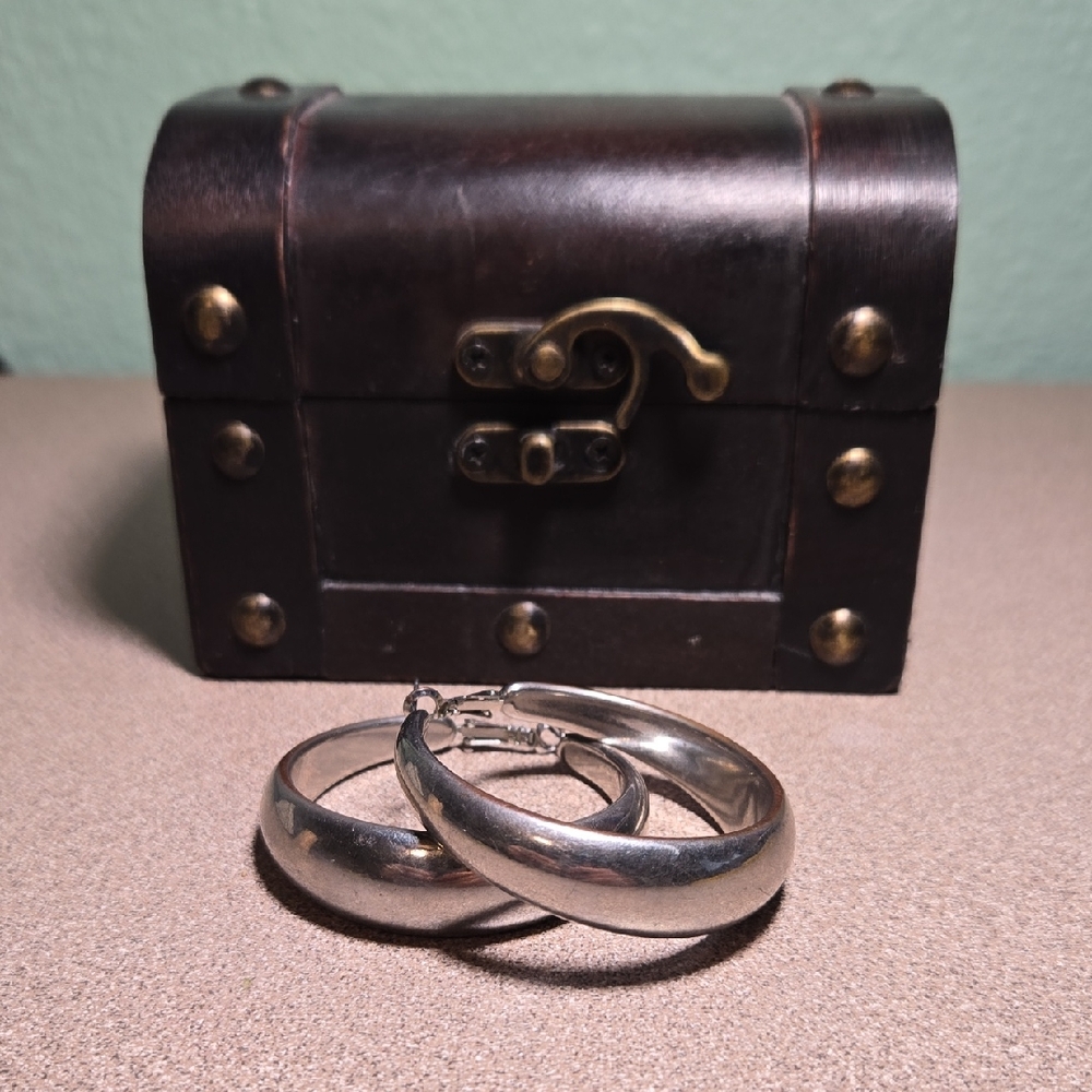 Silver Hoop Earrings